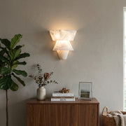 Alabaster Tiered Cone Wall Light — image 3