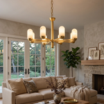 Alabaster Luxury Moonshade Brass Chandelier — image 2
