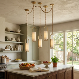 Alabaster Melange Small Chain Chandelier