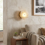 Alabaster Modern Round Wall Sconce — image 2