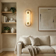 Alabaster Obvara Oval Wall Light