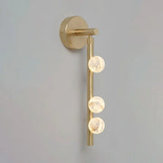 Alabaster Orb Asteria Brass Wall Sconce