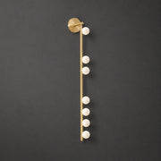 Alabaster Orb Asteria Brass Wall Sconce