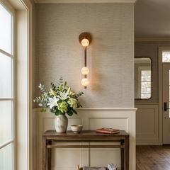 White + Antique Brass