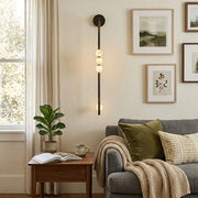 Alabaster Orb Asteria Brass Wall Sconce