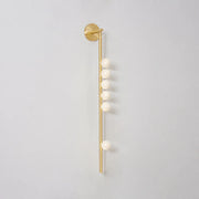 Alabaster Orb Asteria Brass Wall Sconce