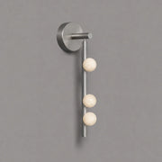 Alabaster Orb Asteria Brass Wall Sconce