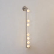 Alabaster Orb Asteria Brass Wall Sconce