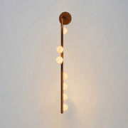 Alabaster Orb Asteria Brass Wall Sconce