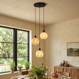 Alabaster Petal Cluster Chandelier