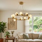 Alabaster Raechelle Brass Chandelier — image 2