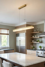 Alabaster Rectangle Linear Pendant Light — image 13