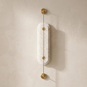 Alabaster Solvane Slender Oval Wall Sconce