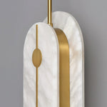 Alabaster Solvane Slender Oval Wall Sconce