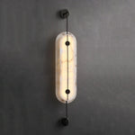 Alabaster Solvane Slender Oval Wall Sconce
