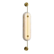 Alabaster Solvane Slender Oval Wall Sconce
