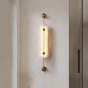 Alabaster Solvane Slender Oval Wall Sconce