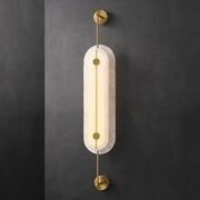 Alabaster Solvane Slender Oval Wall Sconce