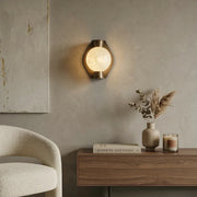 Alabaster Spherical Decorative Art Wall Lamp