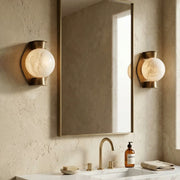 Alabaster Spherical Decorative Art Wall Lamp