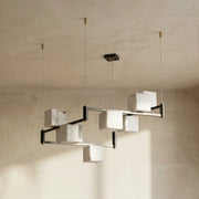 Alabaster Square Box Chandelier