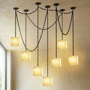 Alabaster Square Chain Chandelier