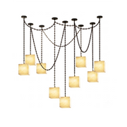 Alabaster Square Chain Chandelier