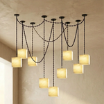 Alabaster Square Chain Chandelier
