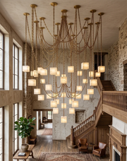 Alabaster Square Chain Chandelier