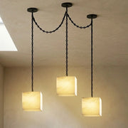 Alabaster Square Chain Chandelier
