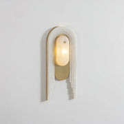 Alabaster Stacked Oval Cascada Wall Sconce