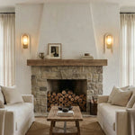 Alabaster Stacked Oval Cascada Wall Sconce