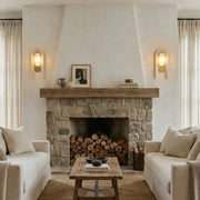 Alabaster Stacked Oval Cascada Wall Sconce