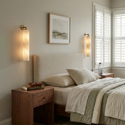 Alabaster Tube Cylinder Wall Sconce
