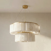 Alabaster diamond chandelier