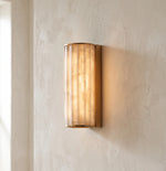 Alcott Fluted Alabaster Column Wall Sconce