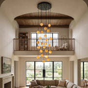 Ambrose Alabaster Globe Cascade Chandelier