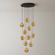 Ambrose Alabaster Globe Cascade Chandelier