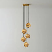 Ambrose Alabaster Globe Cascade Chandelier