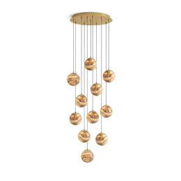 Ambrose Alabaster Globe Cascade Chandelier