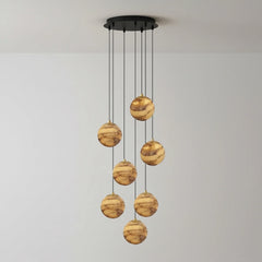 7 Heads ∅ 11.8″ x H 98.4″ (98.4" hanging wire)