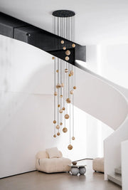 Ambrose Alabaster Globe Cascade Chandelier