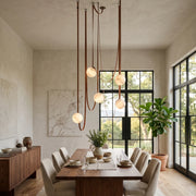 Anouk Draped Strap Alabaster Chandelier