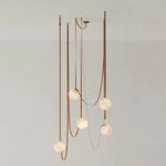 Anouk Draped Strap Alabaster Chandelier