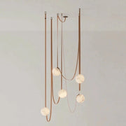 Anouk Draped Strap Alabaster Chandelier