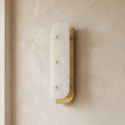 Asymmetrical Elaris Alabaster Wall Lamp