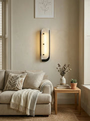 Asymmetrical Elaris Alabaster Wall Lamp