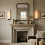 Asymmetrical Elaris Alabaster Wall Lamp