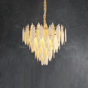 Aveline Alabaster Petal Chandelier