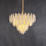 Aveline Alabaster Petal Chandelier